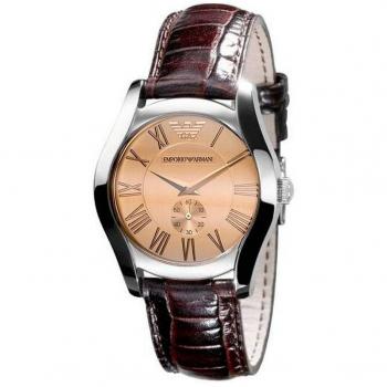 Emporio Armani AR0646 Kvinna Klocka i Äkta Läder