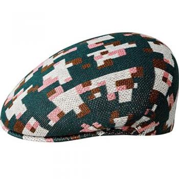 Pine-Cream Pixelated Plaid Cap 504