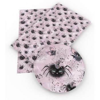 Lychee Faux Leather Halloween Fabric Sheet