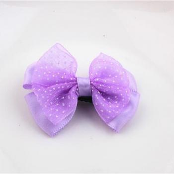 50pcs Lace Decorated Pet Hair Bows with Clips