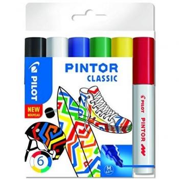 Pilot, Marker, Pintor Medium Set à 6 Standard (Mehrfarbig, 6, 1.40 mm)