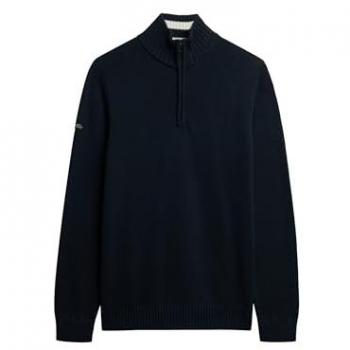 Navy Trucker Collar Pullover – Superdry Men's Collection