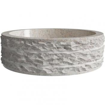 Marmo Panna 40 cm: Lavabo da appoggio Cirila