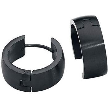 Aros de Pendiente Negro etNox en Acero Inoxidable