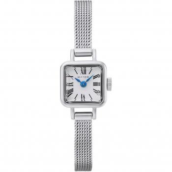 Matou Watch Women's Mesh Belt – AWATSUKI Mini Square Silver (Model MW006001)