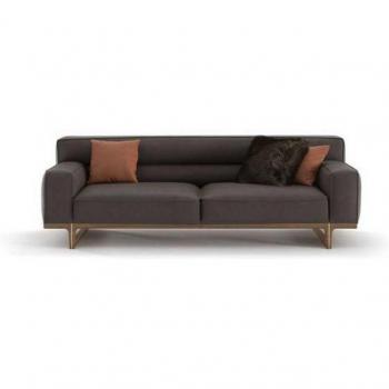 Moderne Graue Wohnzimmergarnitur – Sofa, Sessel, Hocker (EU-Qualität)