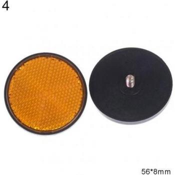 2Pcs Rectangle Round Auto Safety Reflector Light