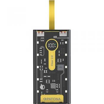 Powerbank Patona Clear 2.0 con 4 cavi e PD22.5W