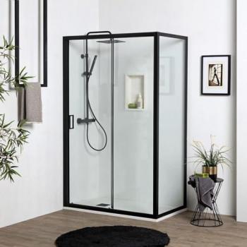 Niche de douche Kiamami Valentina, 110 cm, avec paroi 70 cm