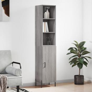 Highboard Grey Sonoma 34.5 x 34 x 180 cm, Engineered Wood (VidaXL)