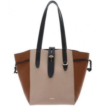 FURLA Sac à main beige et noir