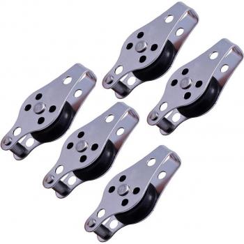 Polea de 60mm de acero inoxidable 316 con soporte para cuerda de 2mm a 8mm