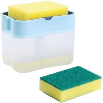 Système de distribution de savon liquide à pression, support éponge et boite de stockage