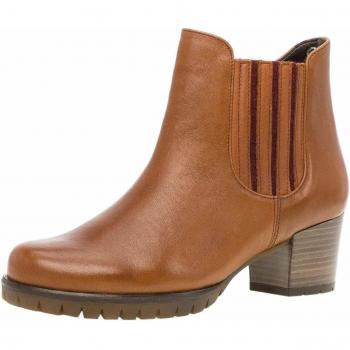 Gabor Damen Chelsea Boots 36.654, Frauen Schlupfstiefel, Cognac