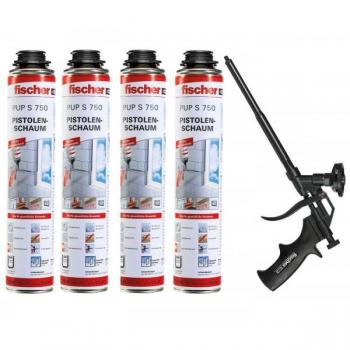 Fischer Metall-Schaumpistole PUPM 4 BLACK, Aktionspaket