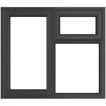 Crystal Grey uPVC LH Side Hung Top Opener Window 1190 x 965 mm