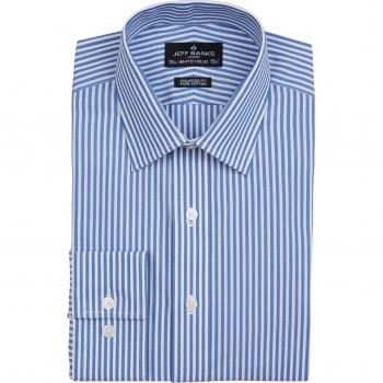 Jeff Banks Regular Fit Blue Stripe Shirt 15.5