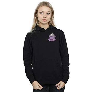 Disney Aristocats “Cup” Print Hoodie for Women – L, Black