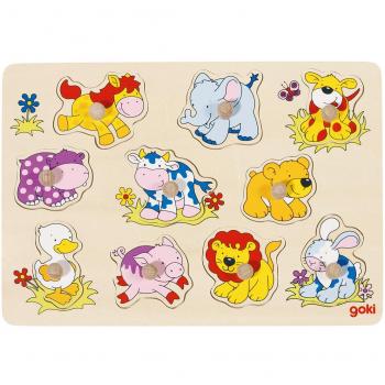Goki Houten Dierenpuzzel voor Baby