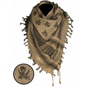 Skull-Muster Halstuch coyote-schwarz