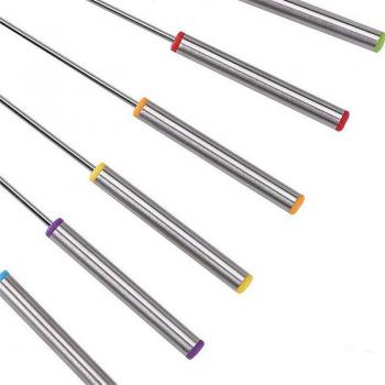 6pcs Stainless Steel Skewers and Dessert Fork Set