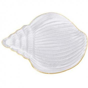 TECHOME Transparent Ocean Series Decorative Glass Plate Set