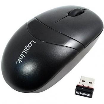 LogiLink Optische Mini Maus, kabellos, USB Dongle, schwarz