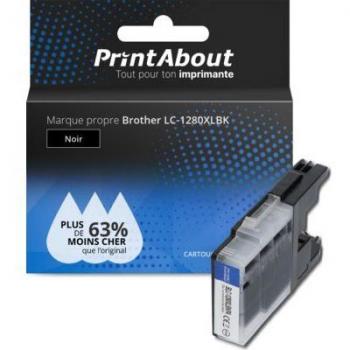 Cartouche PrintAbout LC‑1280XLBK – Noir – Large Réservoir