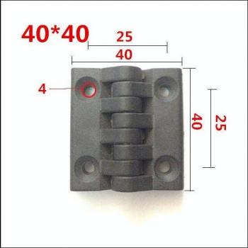 Nylon Scharnier 40x40 mm, 10 Teile in Schwarz