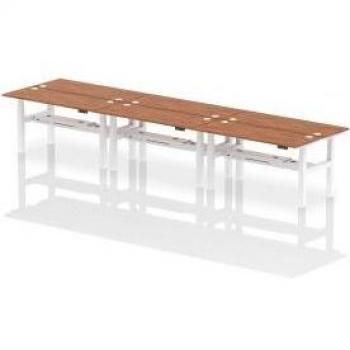 Air Back-to-Back 1600 x 600mm Height Adjustable 6 Person Bench Desk
