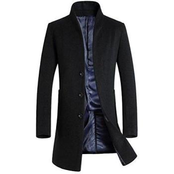 Cappotto Lana Trapuntato Uomo Nero XL Vogstyle Caldo Inverno