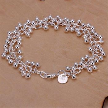 Elegant Silver-Grape Pearl Holiday Bracelet