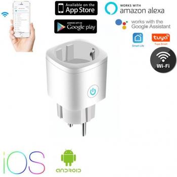 Enchufe Wifi Inteligente para Hogar 16A, Compatible con Tuya y Asistentes de Voz
