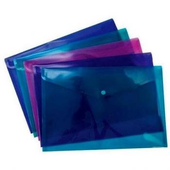 Concord Stud Wallet File Vibrant Polypropylene Foolscap Pack of 5