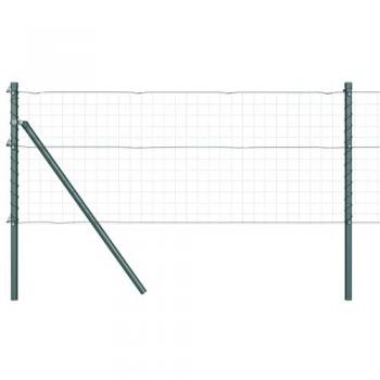 Acier galvanisé 26 pièces vertes, 120 cm, Ø32 mm – Vidaxl Poteaux de clôture