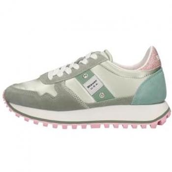 S5 Millen 03 Verde Rosa Zapatilla de Piel