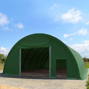 Carpa Agroresistente 9,15m x 12m Verde Oscuro Toolport PE 1400
