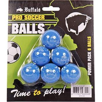 Tafelvoetbalballetjes Buffalo Pro, set van 6, kleur blauw