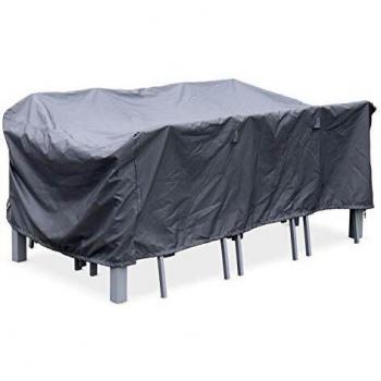 Funda de jardín para mesa Philadelphie/Capua gris oscuro 202x124x69 cm