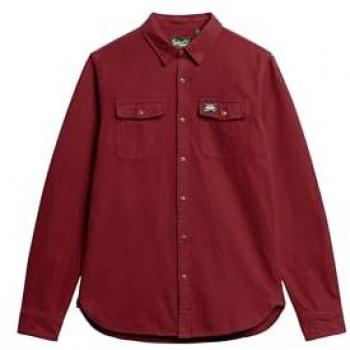 Superdry Camicia Flanella Lavorativa Espedizione Rosso 2XL