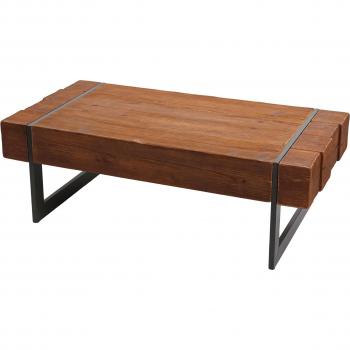 Table basse de salon en sapin 40x120x60cm style rustique marron