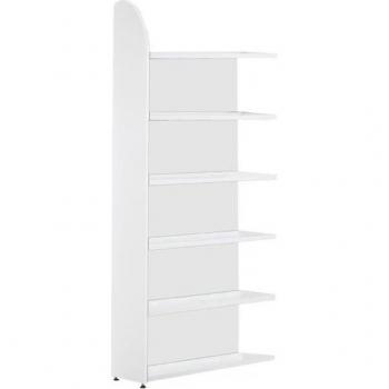 Paroi + tablettes de rayonnage Kerkmann Dante 6 étagères Avec panneau de fond Gris clair 1 000 x 325 x 2 250 mm