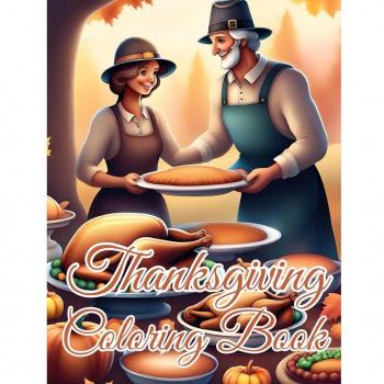 Thanksgiving Coloring Book For Kids Ages 4-12