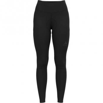 Zwarte Zeroweight Warm Fietsbroek voor Dames van Odlo
