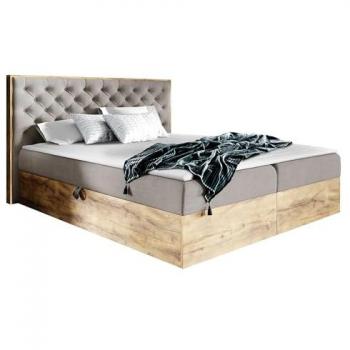 Baltimore 182: Letto Continental in Quercia Wotan con Faro 20, 180x200