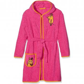 Playshoes Accappatoio per bambini rosa Il Topo