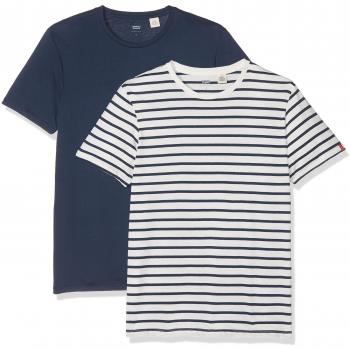 Camiseta Levi's Slim 2 Pack Crew, Hombre, Azul