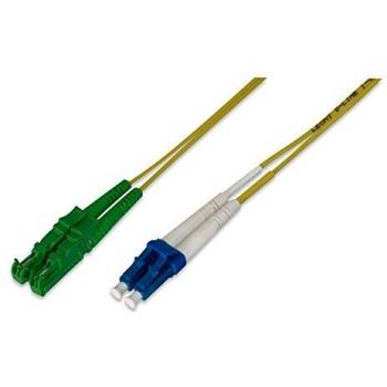 Digitus E2000 (APC) to LC (PC) Singlemode Fiber Optic Patch Cord, Duplex, 1m