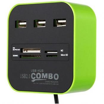 Adaptateur de cartes USB 2.0 pour Micro SD, SDHC, TF, M2, MMC et MS PRO DUO