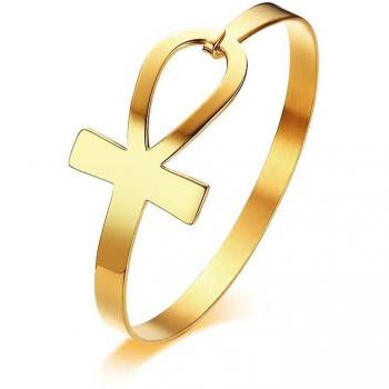 Bracelet Femelle Scitoo – Ankh en acier inoxydable 2,3 cm
